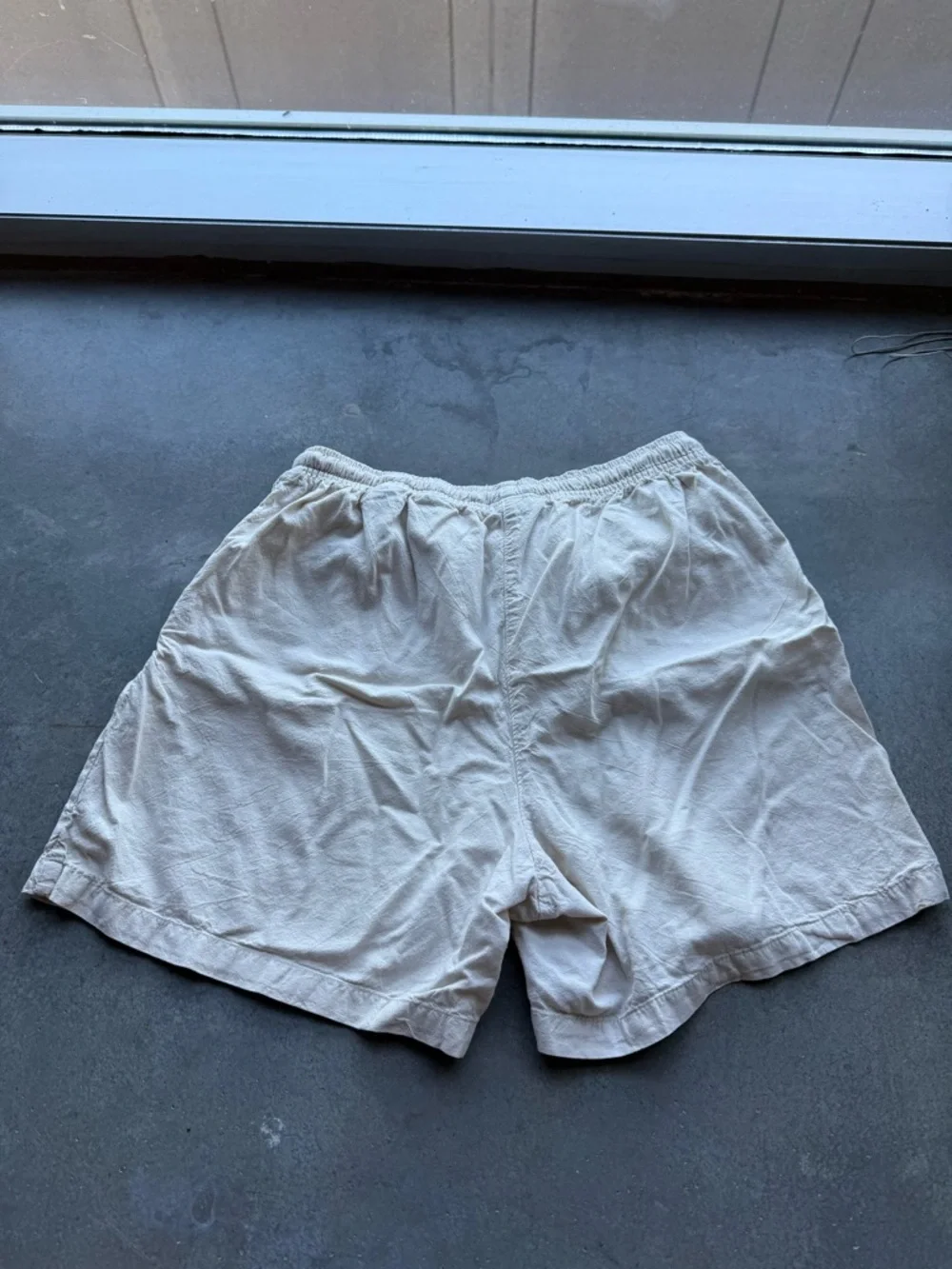 Erika Women’s Cotton Drawstring Shorts - Light Cream - Picture 3 of 8